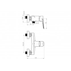 Dušas maisītājs Rubineta Nica-12K, 170528