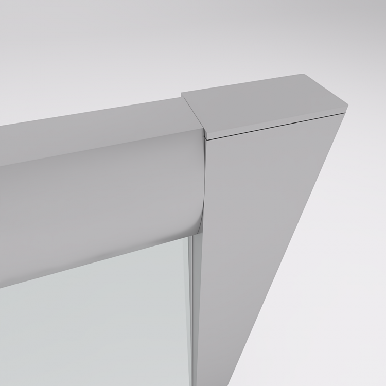 Dušas stūris pusapaļš Rubineta RUB-203 90x90cm, 693002