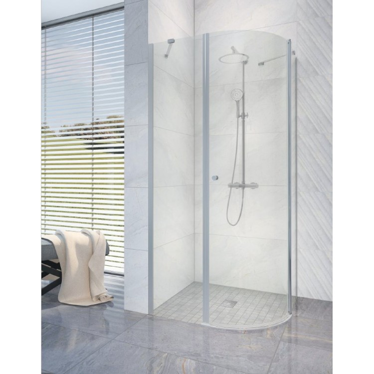 Dušas stūris pusapaļš Rubineta RUB-205 90x90cm, 693003