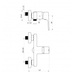 Dušas maisītājs Rubineta Modena-12K, 170585