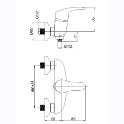 Dušas maisītājs Rubineta Tornado-12K