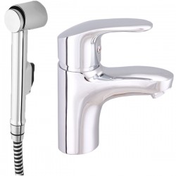 Izlietnes maisītājs ar bidetta rokas dušu Rubineta Tornado-17