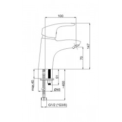 Izlietnes maisītājs Rubineta Tornado-18