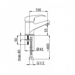 Izlietnes maisītājs Rubineta Optima-18