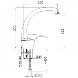 Virtuves izlietnes maisītājs Rubineta, Optima-33