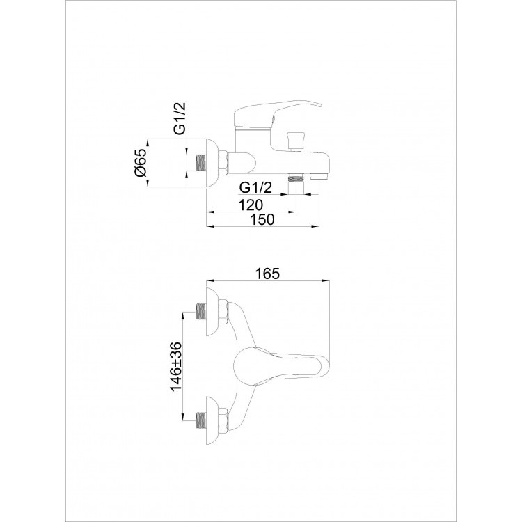 Vannas un dušas maisītājs Rubineta, P-10K Star