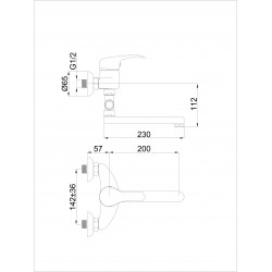 Vannas un dušas maisītājs Rubineta, P-12C (20) Star