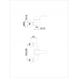 Dušas maisītājs Rubineta P-12 Star
