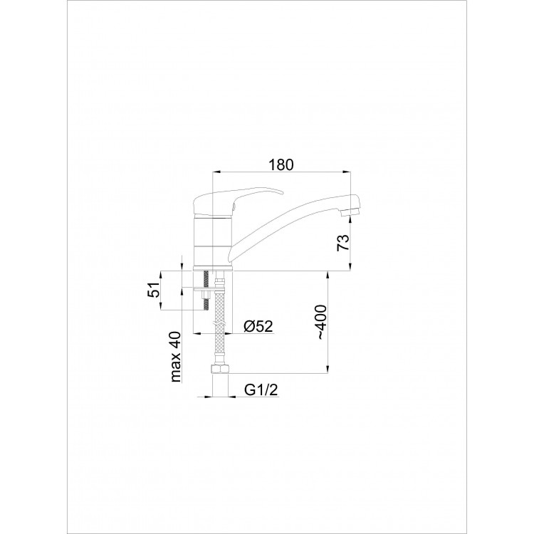 Izlietnes maisītājs Rubineta P-19 Sher