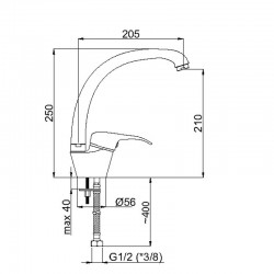 Virtuves izlietnes maisītājs Rubineta, P-33 Sher
