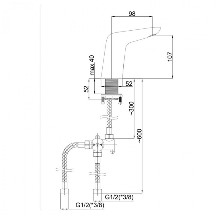 Izlietnes maisītājs Rubineta Ecosens 6V