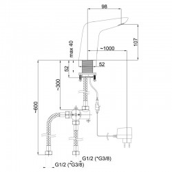 Izlietnes maisītājs Rubineta Ecosens 7.5V