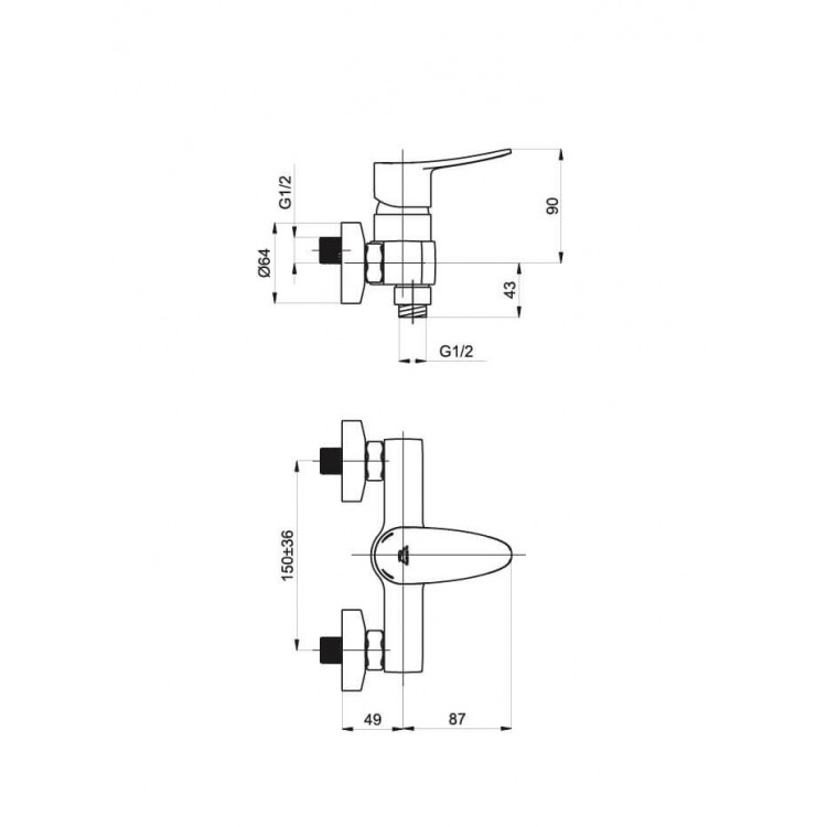 Dušas maisītājs Rubineta Static-12K