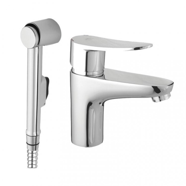 Izlietnes maisītājs ar bidetta rokas dušu Rubineta Static-17