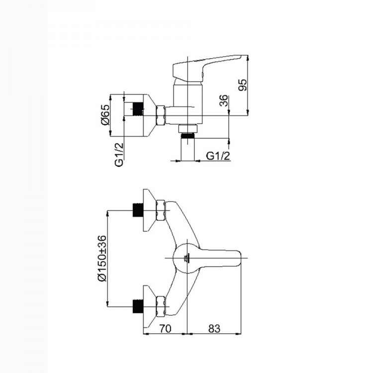 Dušas maisītājs Rubineta Uno-12K