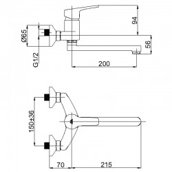 Virtuves izlietnes maisītājs Rubineta, Uno-14