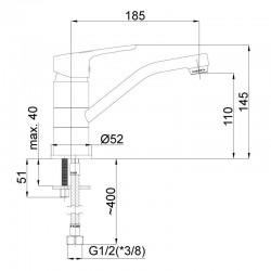 Izlietnes maisītājs Rubineta Uno-19