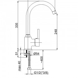 Virtuves izlietnes maisītājs Rubineta, Ultra-33BK