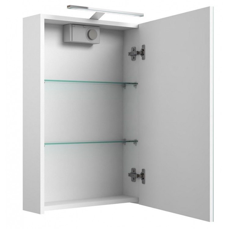 Vannas istabas skapītis ar spoguli Raguvos Baldai 48.2 cm, gaišs ozols