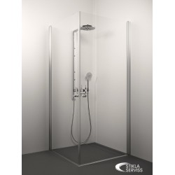 Dušas stūris kvadrātveida Stikla Serviss AMELIA 100x100cm