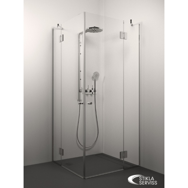 Dušas stūris kvadrātveida Stikla Serviss ANGELINA 110x110cm