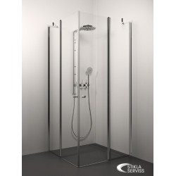 Dušas stūris kvadrātveida Stikla Serviss ANNA 90x90cm