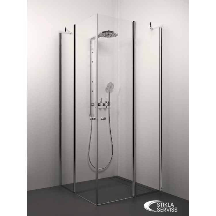 Dušas stūris kvadrātveida Stikla Serviss ANNA 120x120cm