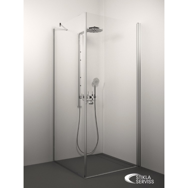 Dušas stūris kvadrātveida Stikla Serviss FASCINO 70x70cm