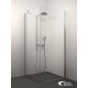 Dušas stūris kvadrātveida Stikla Serviss FASCINO 70x70cm