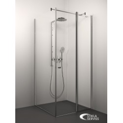 Dušas stūris kvadrātveida Stikla Serviss LAURA 90x90cm