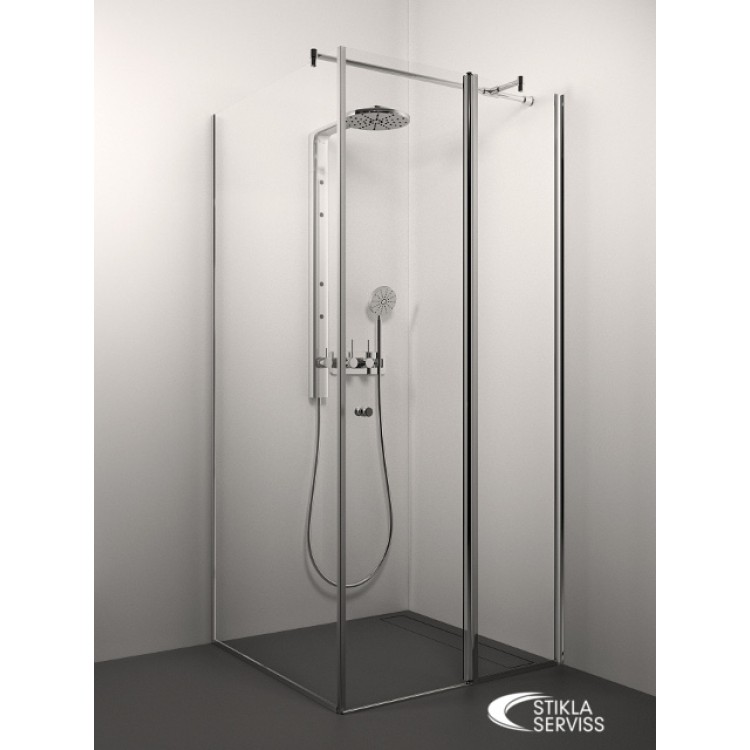 Dušas stūris kvadrātveida Stikla Serviss LAURA 110x110cm