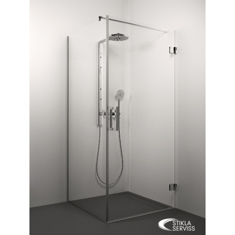 Dušas stūris kvadrātveida Stikla Serviss MONIKA 70x70cm