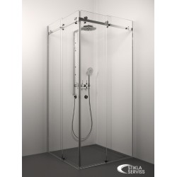 Dušas stūris kvadrātveida Stikla Serviss SABRINA 100x100cm