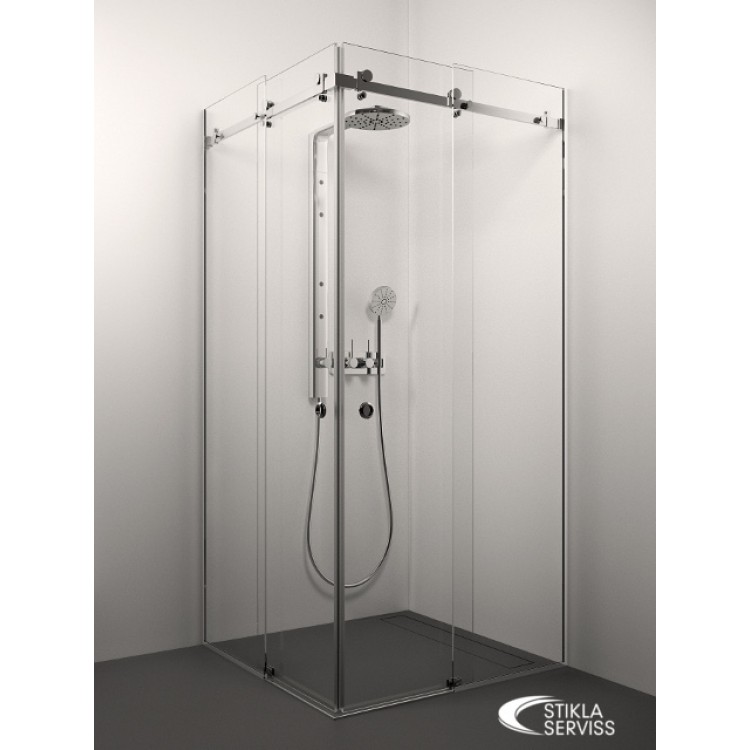 Dušas stūris kvadrātveida Stikla Serviss SABRINA 70x70cm