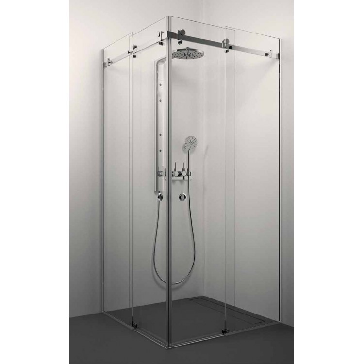 Dušas stūris kvadrātveida Stikla Serviss SABRINA 70x70cm