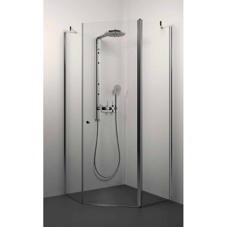 Dušas stūris piecstūru Stikla Serviss SIMONA 110x110cm
