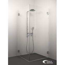 Dušas stūris kvadrātveida Stikla Serviss SOFIA 70x70cm