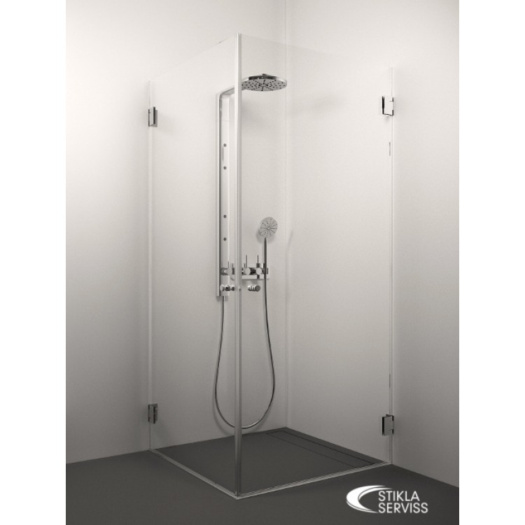Dušas stūris kvadrātveida Stikla Serviss SOFIA 70x70cm