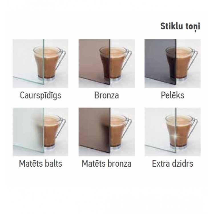 Dušas stūris kvadrātveida Stikla Serviss SOFIA 70x70cm