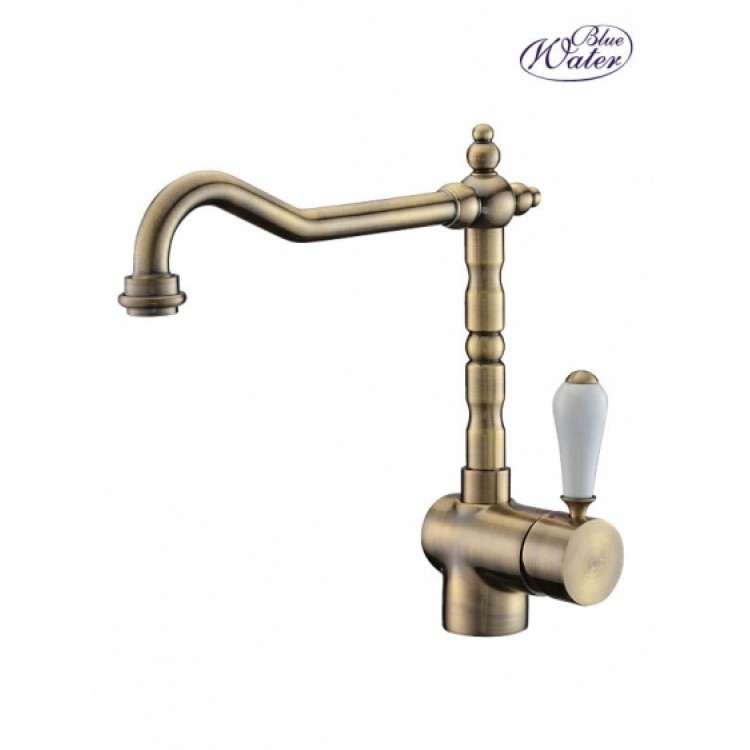 Virtuves izlietnes maisītājs BLUE WATER SYCYLIA, antīka bronza