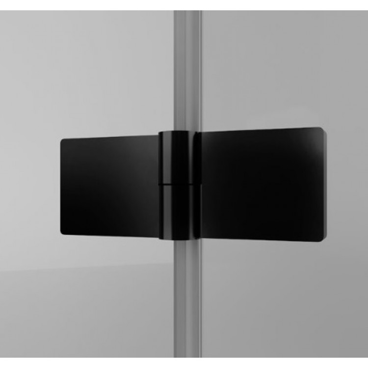 Dušas stūris pusapaļš SanSwiss ANNEA BLACK ANR 80x80cm