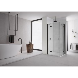 Dušas stūris kvadrātveida SanSwiss ANNEA BLACK AN13 G/D 75x75cm