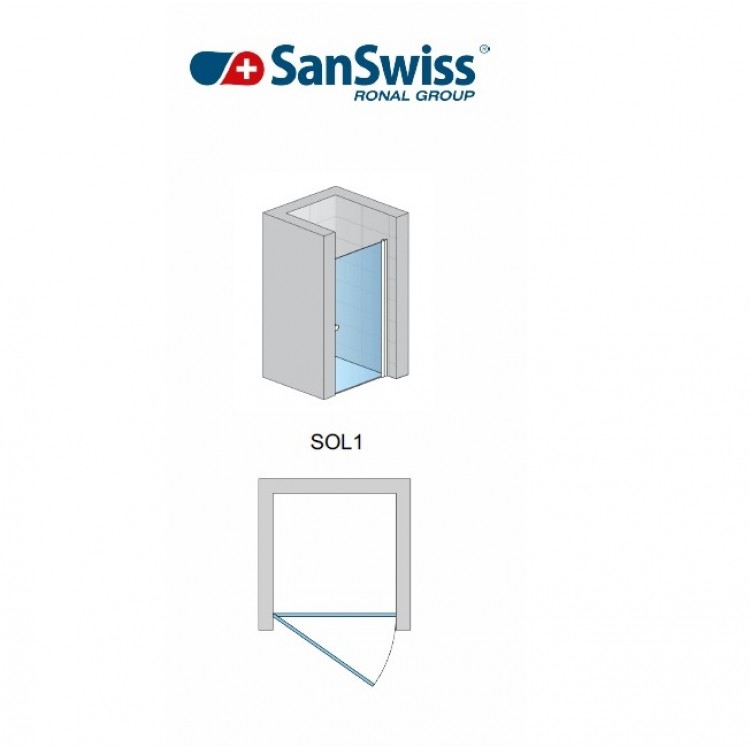 Dušas durvis SanSwiss SOLINO SOL1 100 cm