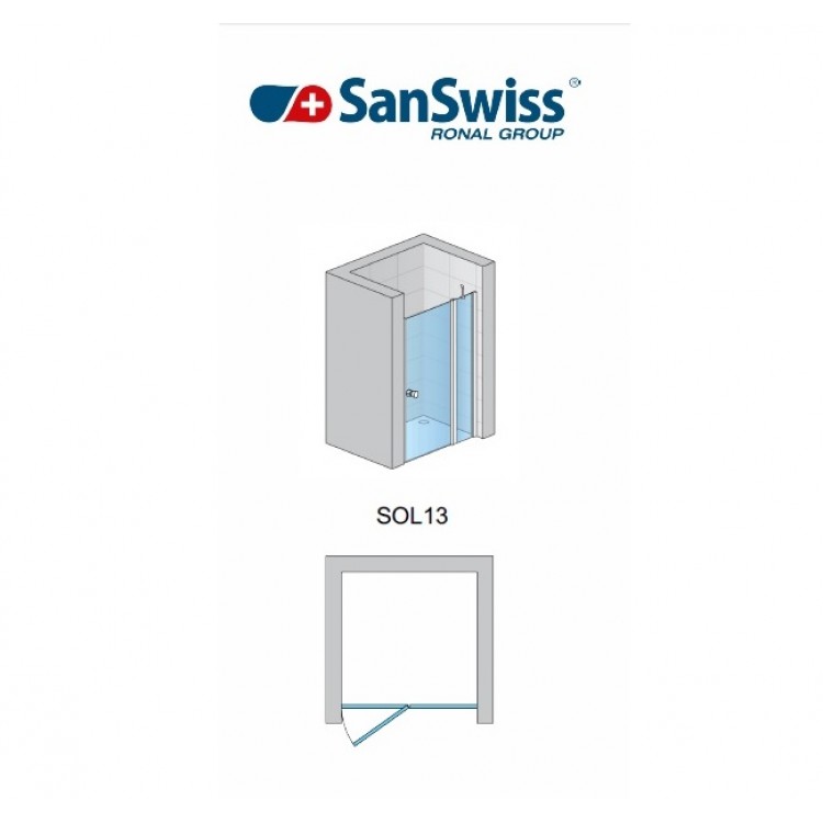 Dušas durvis SanSwiss SOLINO SOL13 140 cm
