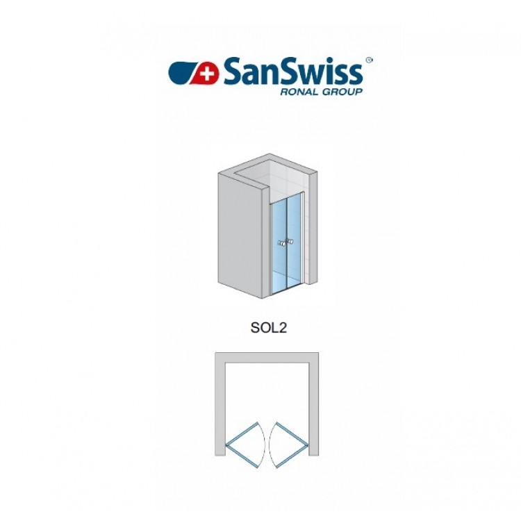 Dušas durvis SanSwiss SOLINO SOL2 100 cm