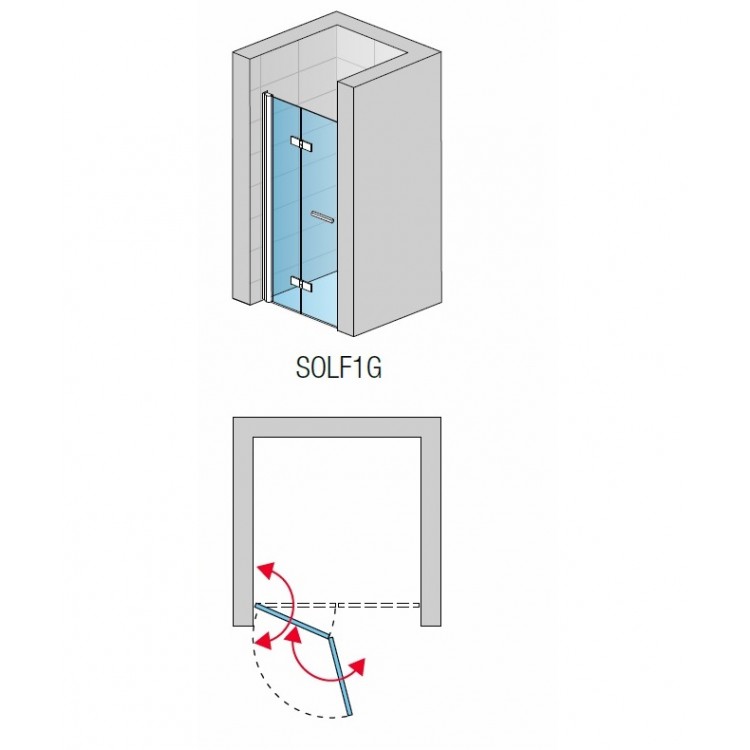 Dušas durvis SanSwiss SOLINO SOLF1G 75 cm