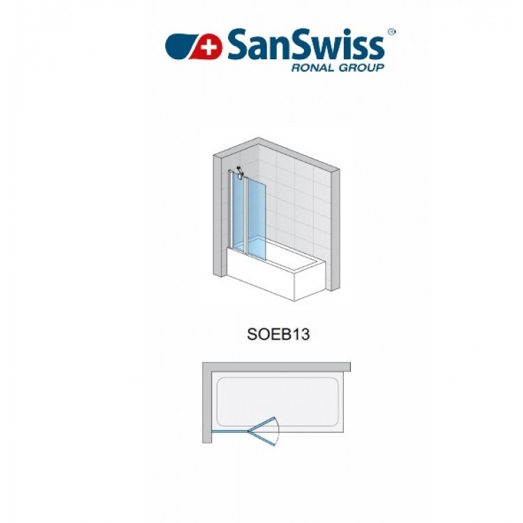 Vannas sieniņa SanSwiss SOLINO SOEB13 1100mm
