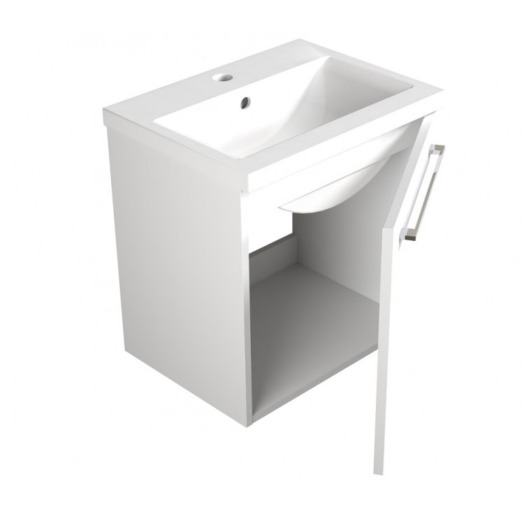 Vannas istabas skapītis ar izlietni RB SCANDIC 51 cm, balts 15132211