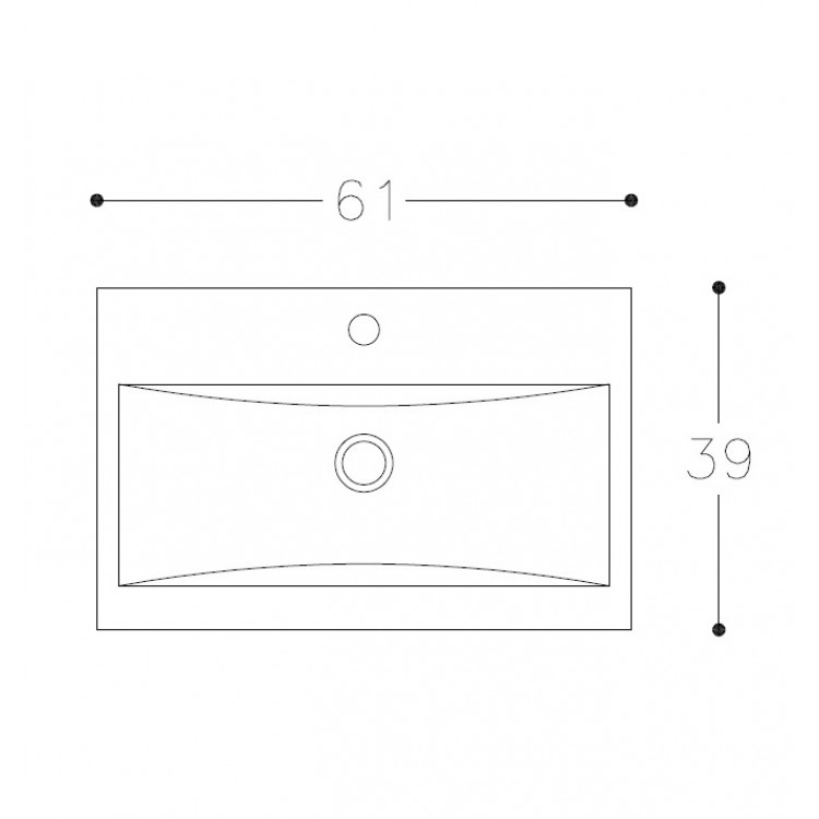 Vannas istabas skapītis ar izlietni RB SCANDIC 60cm, 15112311