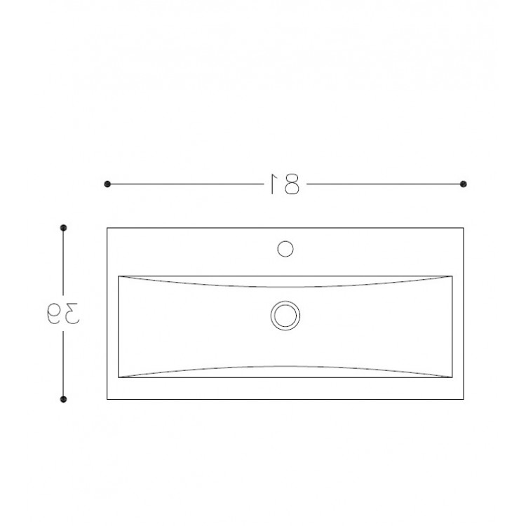 Vannas istabas skapītis ar izlietni RB SCANDIC 80cm, 15112511